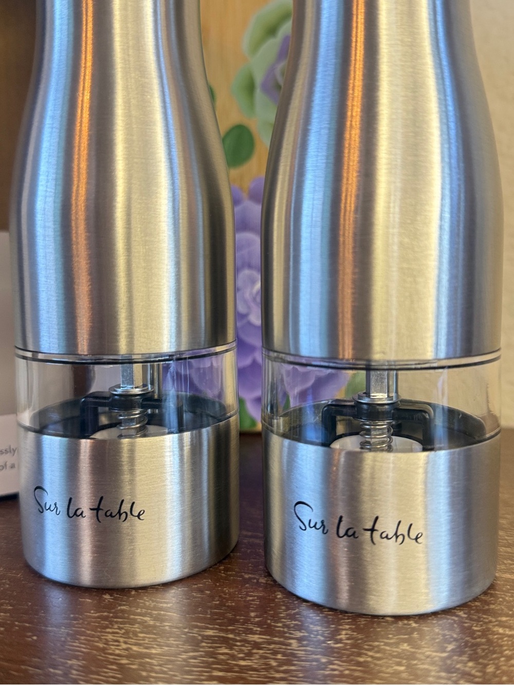 Sur La Table Stainless Steel Electric Salt & Pepper Grinder Set - Picture 10 of 16
